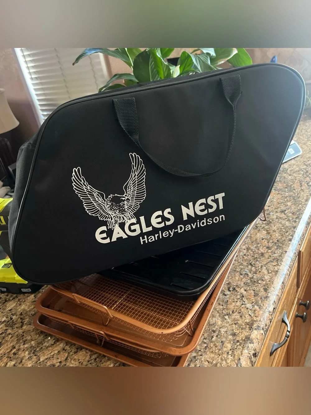 HARLEY DAVIDSON VINTAGE EAGLES NEST SADDLE BAG CARRIER CASE TRAVEL-PAK NOS